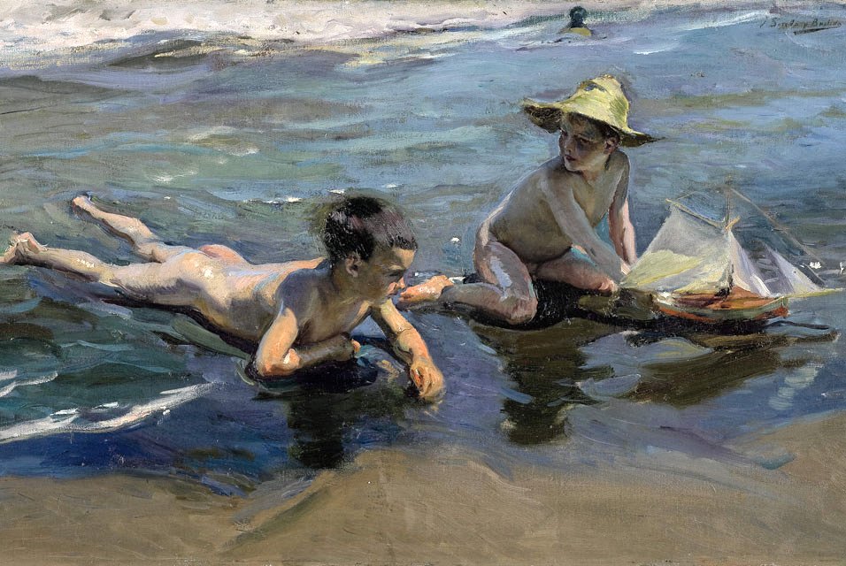 Joaquín_Sorolla_(1863-1923),_Niños_en_la_playa._Sotheby's